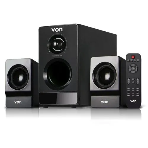 VON VSW0202BEK Subwoofer 20W - Bluetooth 2.1CH - Black (1YR WRNTY)